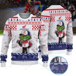 Hunter Lawrence Team Honda HRC Progressive × Grinch Ugly Christmas Sweater