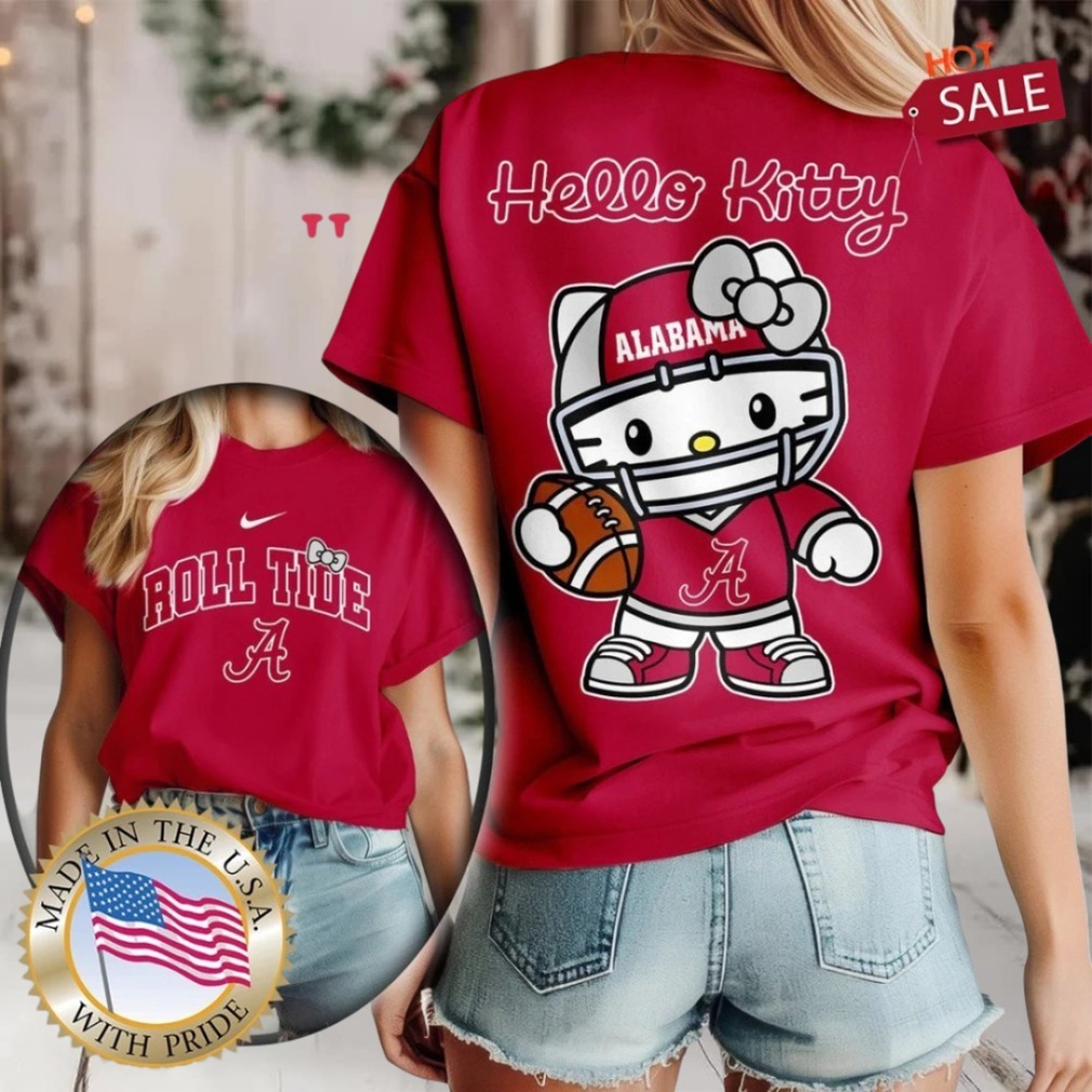 Alabama Crimson Tide NCAA Hello Kitty Shirt front view