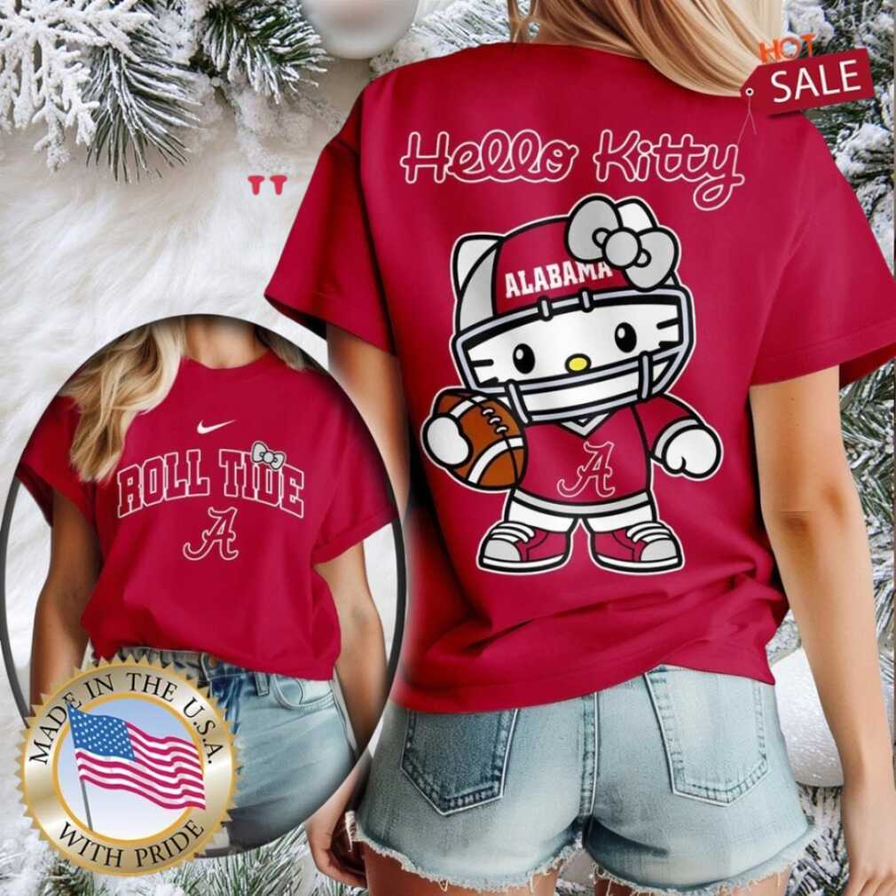 Alabama Crimson Tide NCAA Hello Kitty Shirt back view