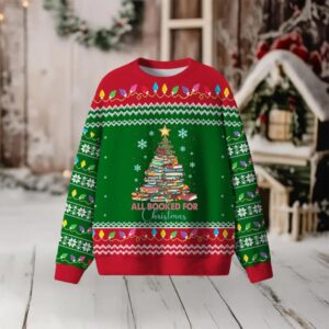 All Booked For Christmas Ugly Sweater