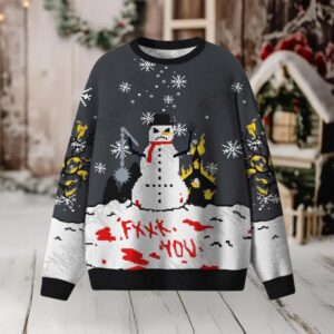 Angry Snowman Ugly Sweatshirts