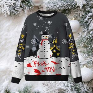 Angry Snowman Ugly Sweatshirts