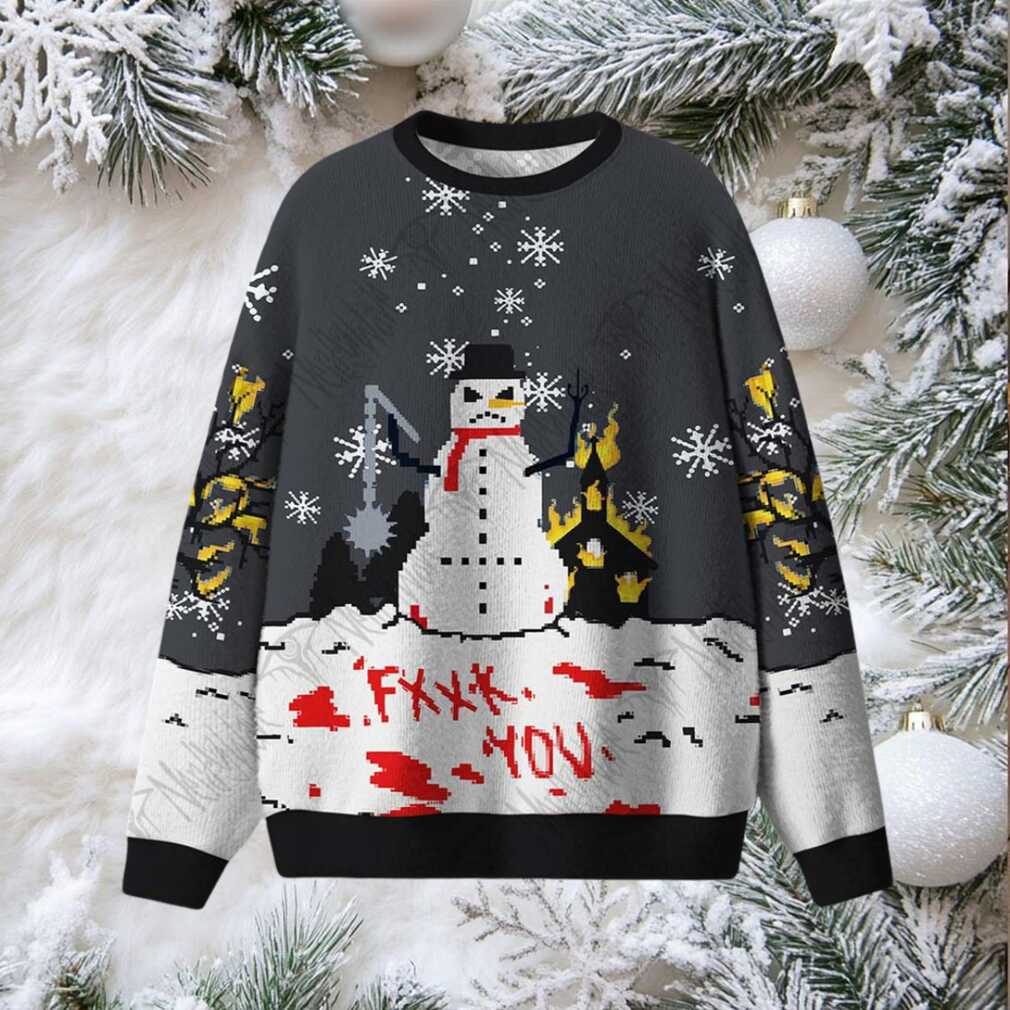 Angry Snowman Ugly Sweatshirts Angry Snowman Ugly Sweatshirts