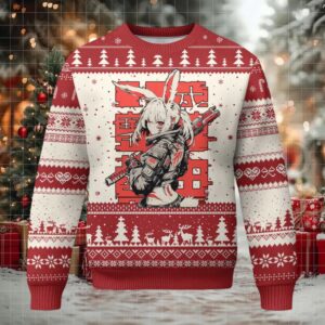 Anime Manga Cyberpunk Ugly Christmas Sweater Techwear Harajuku Style Bunny Girl