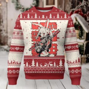 Anime Manga Cyberpunk Ugly Christmas Sweater Techwear Harajuku Style Bunny Girl