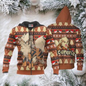 Arcanine Ugly Christmas Sweater Anime Pokemon 1k717 Fan Gift Stylist Unisex Cartoon Graphic Outfits Aop 3d Hoodie,