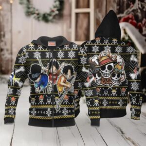 Asl Pirates Ugly Christmas Sweater One Piece Anime 1k486 Fan Gift Stylist Unisex Cartoon Graphic Outfits Aop 3d Hoodie,