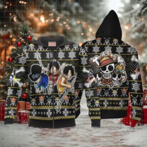 Asl Pirates Ugly Christmas Sweater One Piece Anime 1k486 Fan Gift Stylist Unisex Cartoon Graphic Outfits Aop 3d Hoodie,
