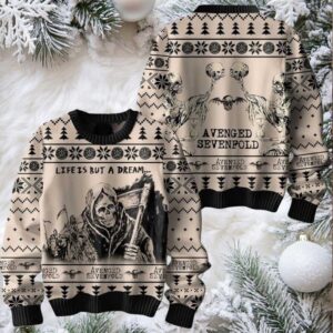 Avenged Sevenfold Life Is But A Dream The Reaper 2025 Xmas Gift Ugly Christmas Sweater