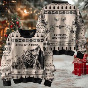Avenged Sevenfold Life Is But A Dream The Reaper 2025 Xmas Gift Ugly Christmas Sweater