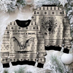 Avenged Sevenfold The Death Bat Holiday Gift Knitted Xmas Ugly Sweater Avenged Sevenfold The Death Bat Holiday Gift Knitted Xmas Ugly Sweater
