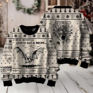 Avenged Sevenfold The Death Bat Holiday Gift Knitted Xmas Ugly Sweater