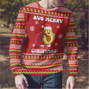 Avo Merry Christmas Ugly Christmas Sweater Xmas Holiday Patterns