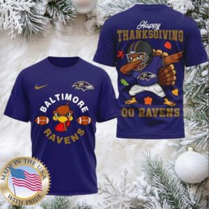 Baltimore Ravens NFL Turkey Game Happy Thanksgiving Shirt