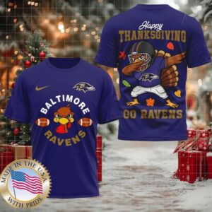 Baltimore Ravens NFL Turkey Game Happy Thanksgiving Shirt