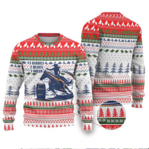 Barrel Racing Christmas Ugly Christmas Sweater Xmas Holiday Patterns