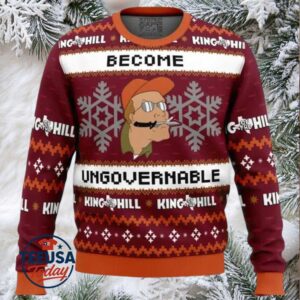 Become Ungovernable King of The Hill Ugly Christmas Sweater
