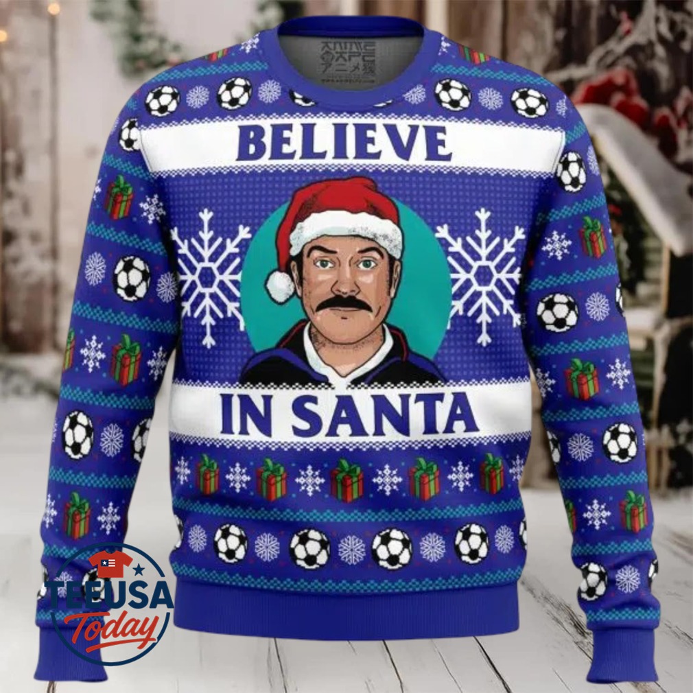 Believe Ted Lasso Ugly Christmas Sweater Believe Ted Lasso Ugly Christmas Sweater