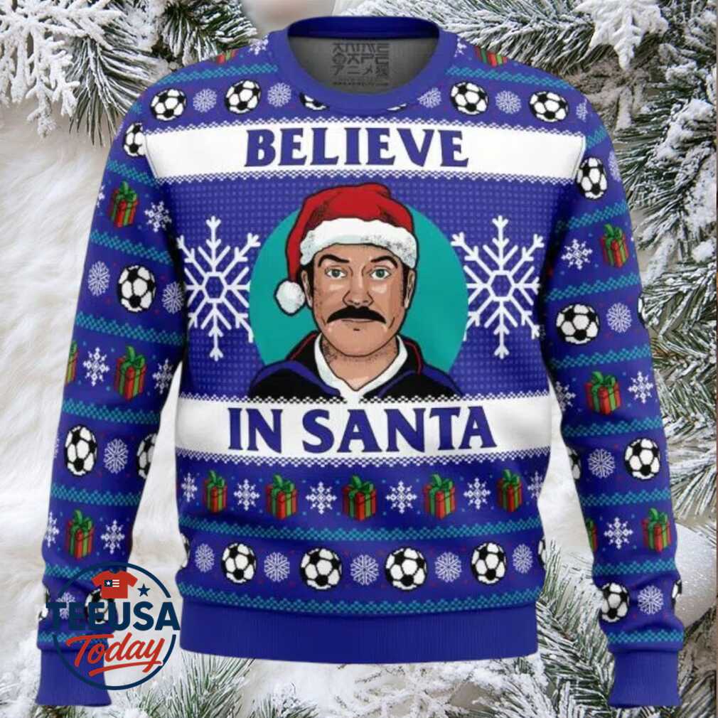 Believe Ted Lasso Ugly Christmas Sweater Believe Ted Lasso Ugly Christmas Sweater