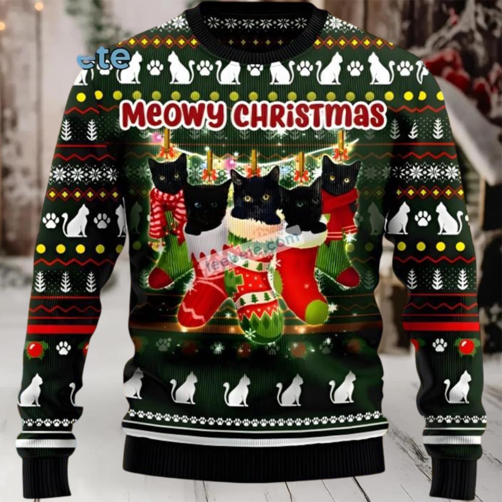 Black Cat Dad Socks Meowy Christmas Best Ugly Xmas Sweaters Black Cat Dad Socks Meowy Christmas Best Ugly Xmas Sweaters