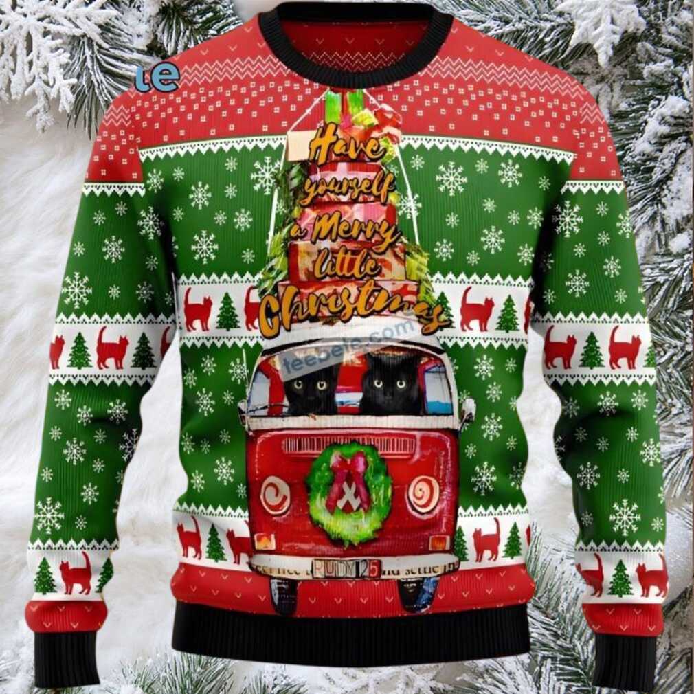 Black Cat Have Yourself A Merry Little Ugly Christmas Sweater Plus Size Black Cat Have Yourself A Merry Little Ugly Christmas Sweater Plus Size