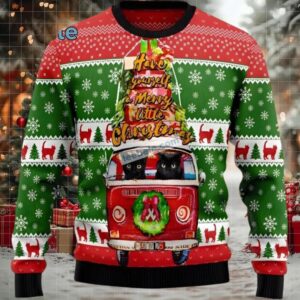 Black Cat Have Yourself A Merry Little Ugly Christmas Sweater Plus Size