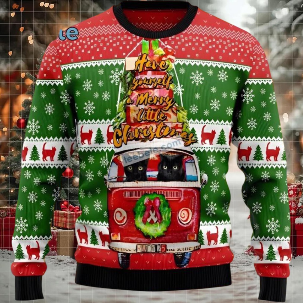 Black Cat Have Yourself A Merry Little Ugly Christmas Sweater Plus Size Black Cat Have Yourself A Merry Little Ugly Christmas Sweater Plus Size