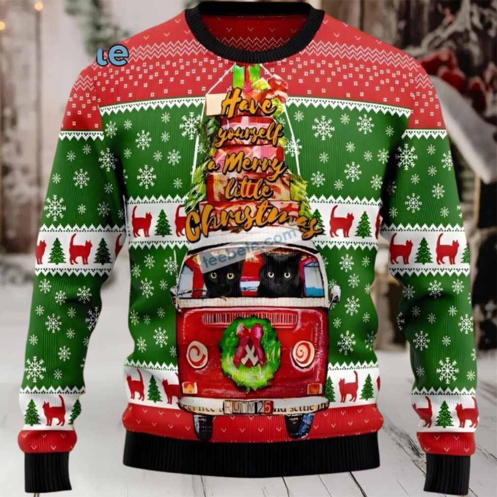 Black Cat Have Yourself A Merry Little Ugly Christmas Sweater Plus Size Black Cat Have Yourself A Merry Little Ugly Christmas Sweater Plus Size
