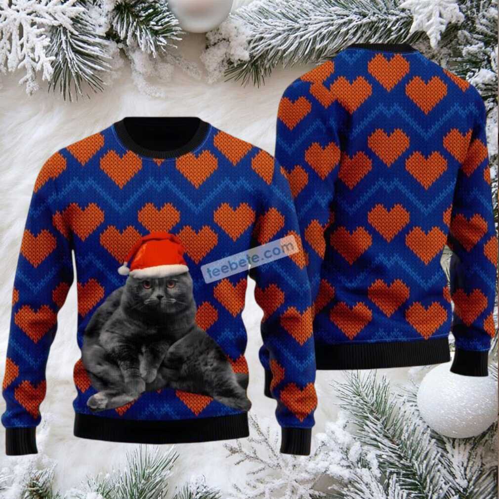 Black Cat Mom Heart Love Best Ugly Christmas Sweaters