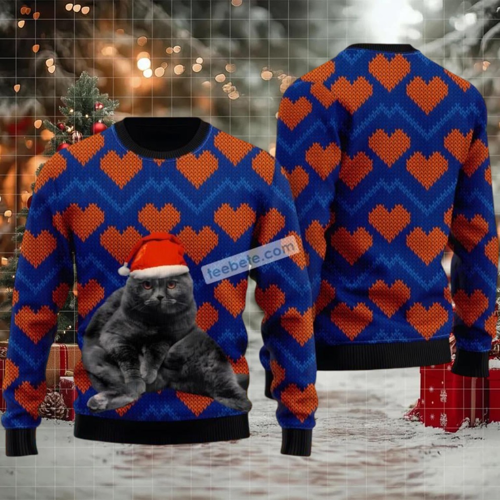 Black Cat Mom Heart Love Best Ugly Christmas Sweaters