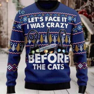 Black Cat Mom Lets Go Crazy Family Xmas Ugly Sweaters