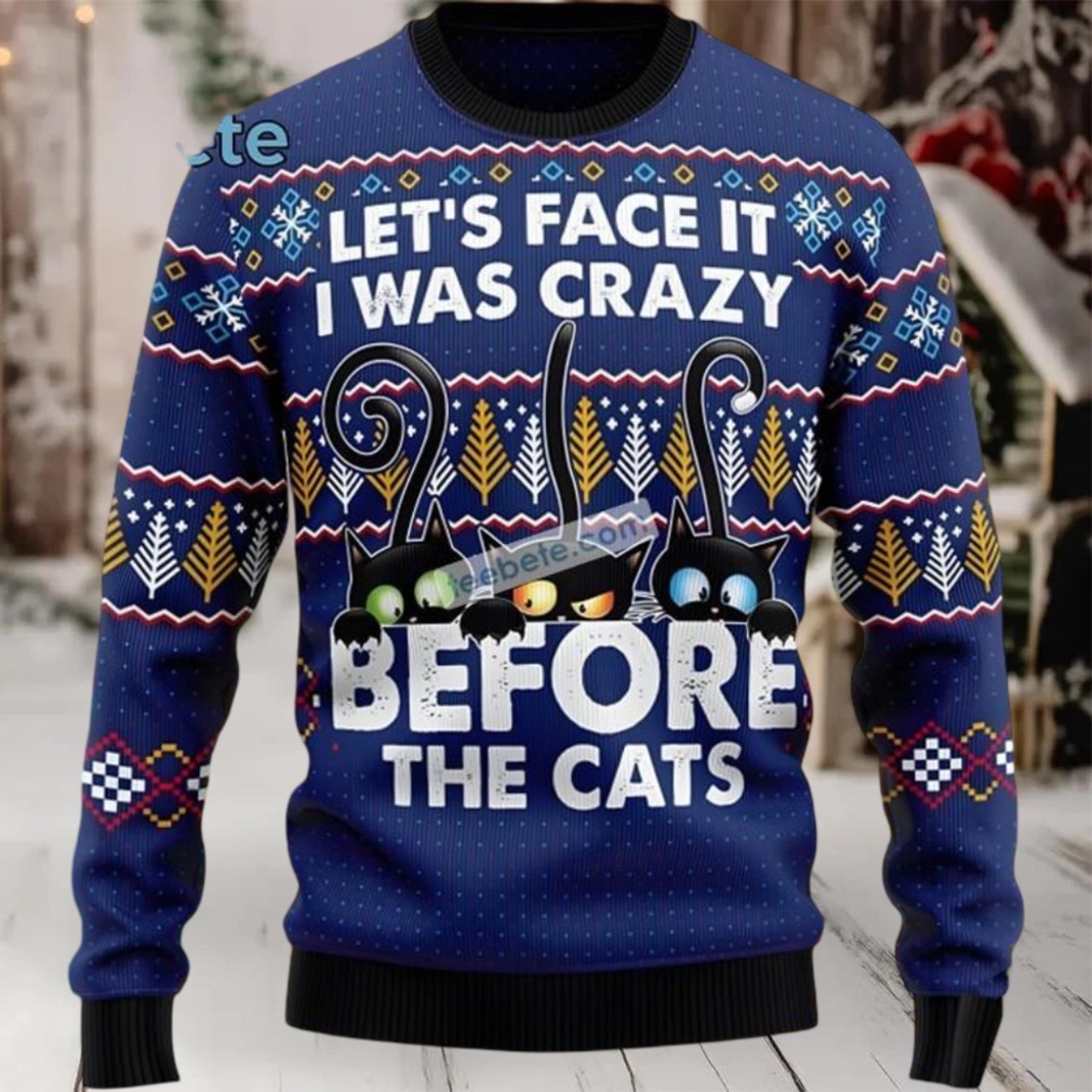 Black Cat Mom Lets Go Crazy Family Xmas Ugly Sweaters Black Cat Mom Lets Go Crazy Family Xmas Ugly Sweaters