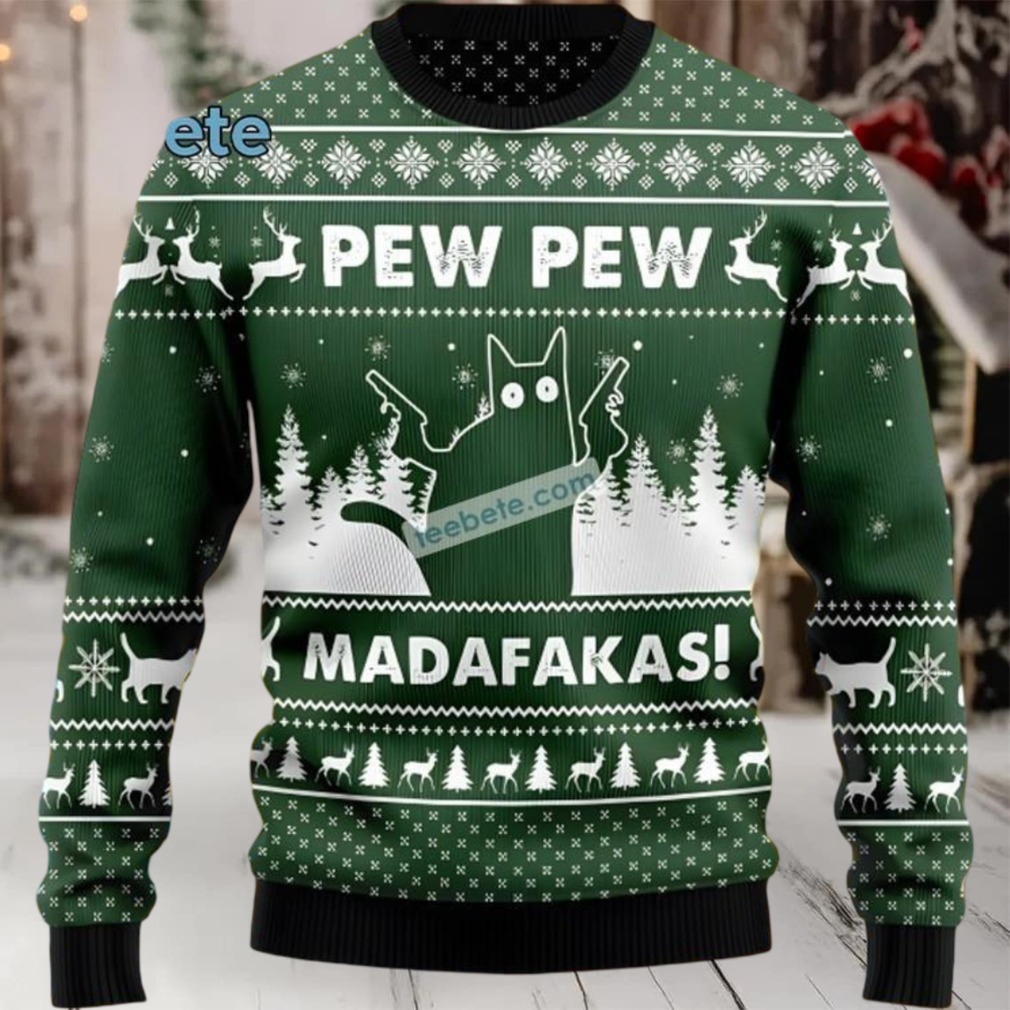 Black Cat Mom Pew Madafakas Family Ugly Christmas Sweaters Black Cat Mom Pew Madafakas Family Ugly Christmas Sweaters