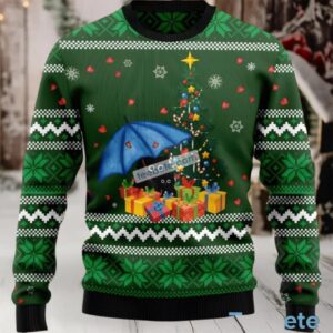 Black Cat Mom Rain With Love Ugly Xmas Sweater Party