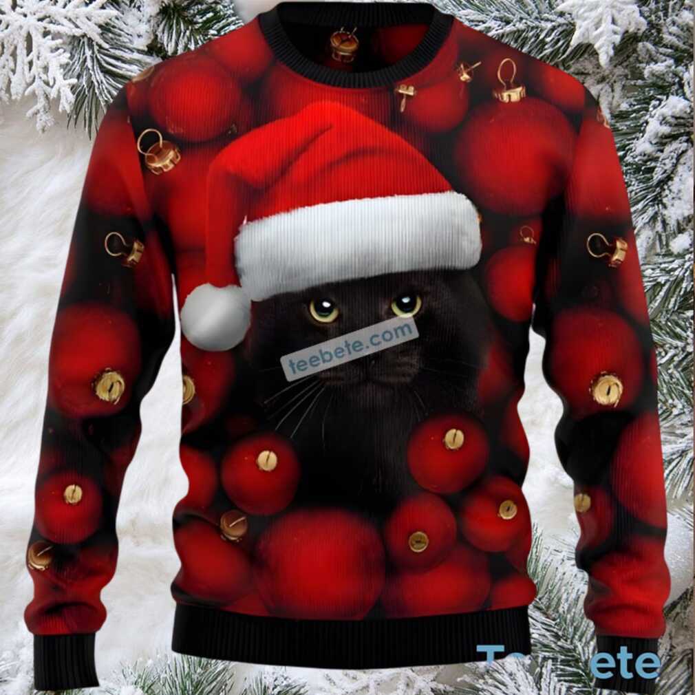 Black Cat Mom Santa Family Ugly Christmas Sweaters Black Cat Mom Santa Family Ugly Christmas Sweaters