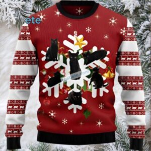 Black Cat Mom Snowflake Most Ugly Christmas Sweater Black Cat Mom Snowflake Most Ugly Christmas Sweater