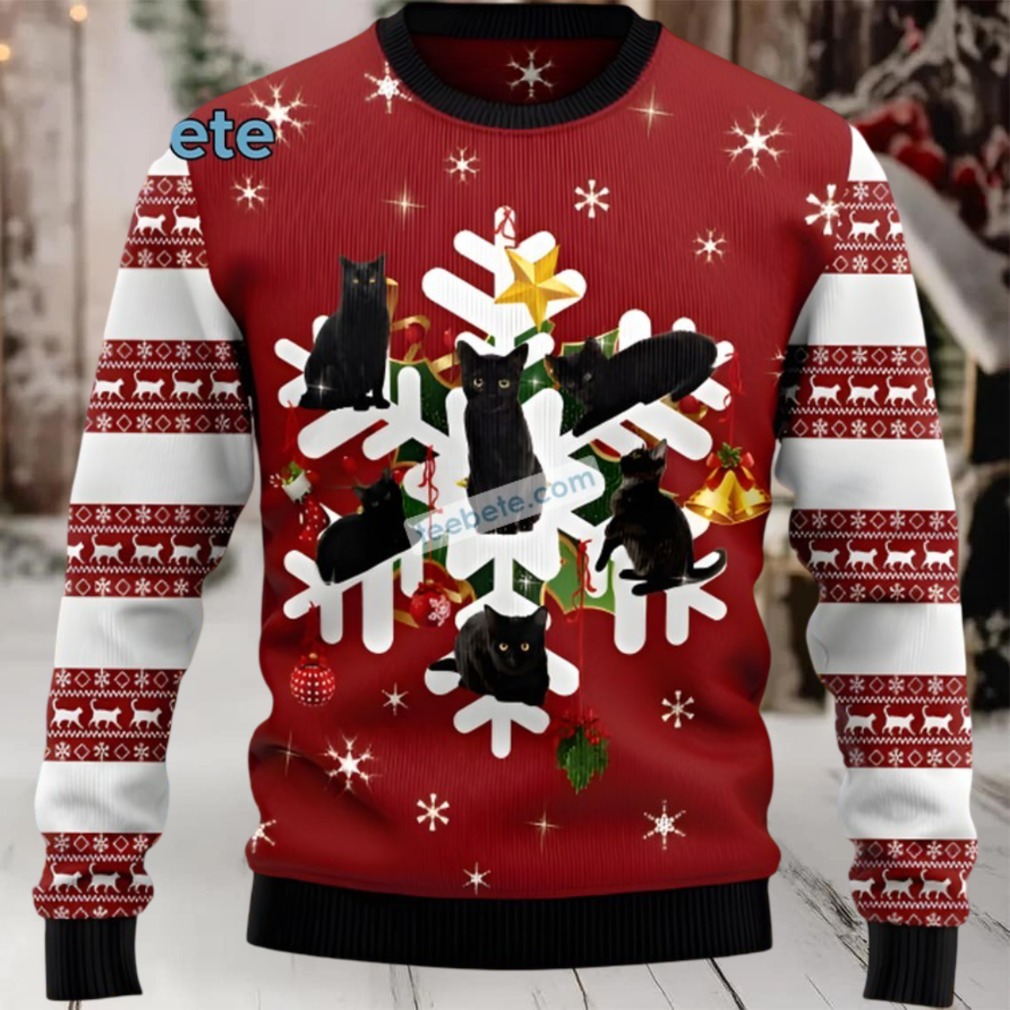 Black Cat Mom Snowflake Most Ugly Christmas Sweater Black Cat Mom Snowflake Most Ugly Christmas Sweater