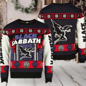 Black Sabbath Signature Henry the Winged Demon Knitted Bravado Ugly Christmas Sweater