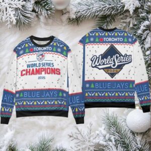 Blue Jays World Series 2025 Ugly Christmas Sweater Men Women For Sale