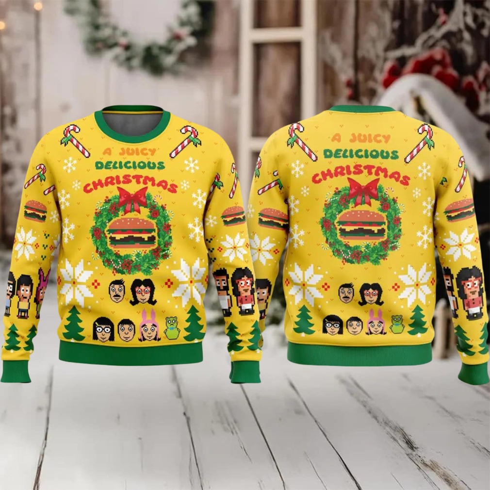 Bob’s Burgers A Juicy Delicious Christmas Ugly Sweater Bob’s Burgers A Juicy Delicious Christmas Ugly Sweater