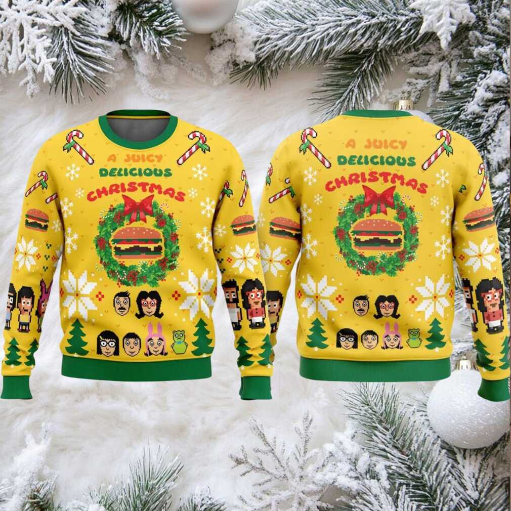 Bob’s Burgers A Juicy Delicious Christmas Ugly Sweater Bob’s Burgers A Juicy Delicious Christmas Ugly Sweater