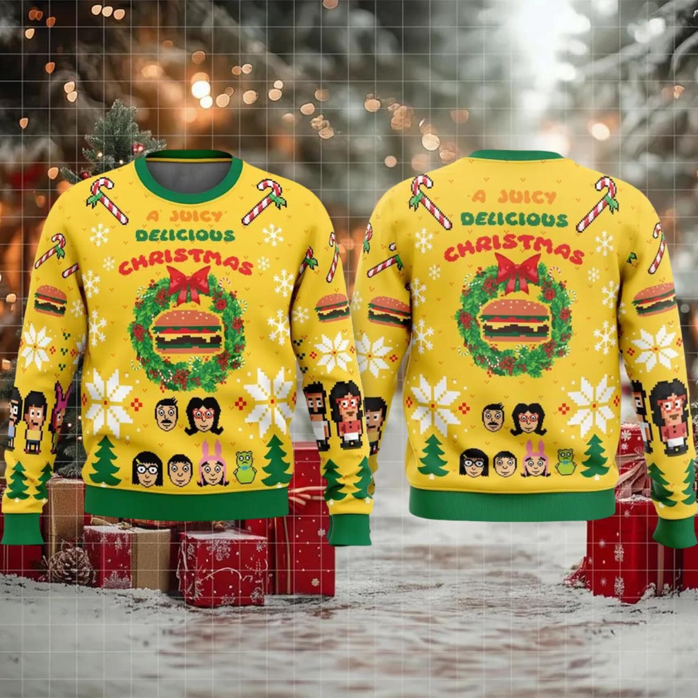 Bob’s Burgers A Juicy Delicious Christmas Ugly Sweater Bob’s Burgers A Juicy Delicious Christmas Ugly Sweater