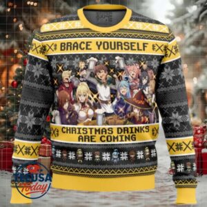 Brace Yourself Konosuba Ugly Christmas Sweater