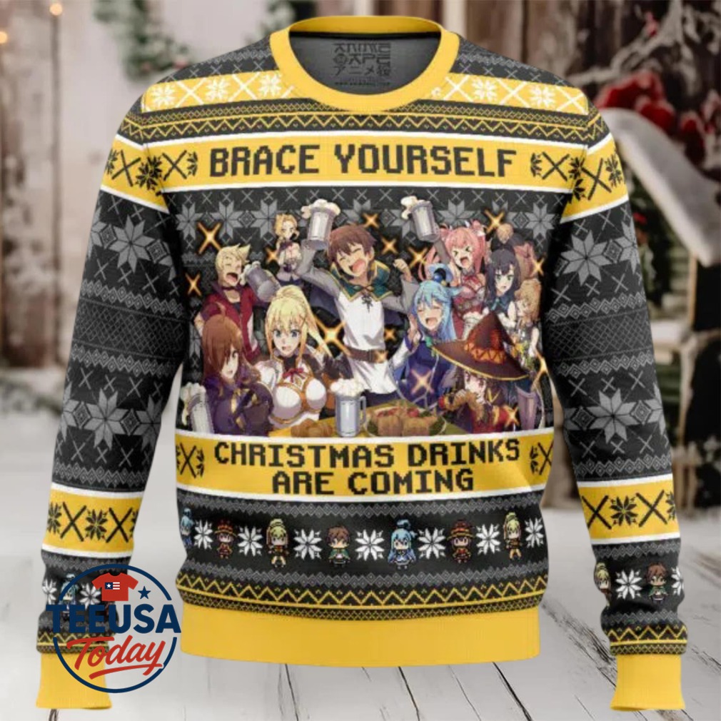 Brace Yourself Konosuba Ugly Christmas Sweater Brace Yourself Konosuba Ugly Christmas Sweater