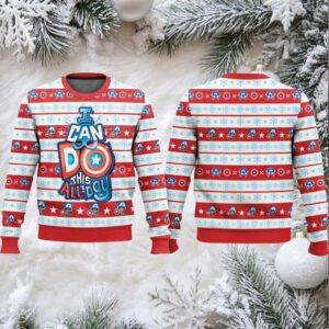 Captain America I Can Do This All Day Ugly Christmas Sweater