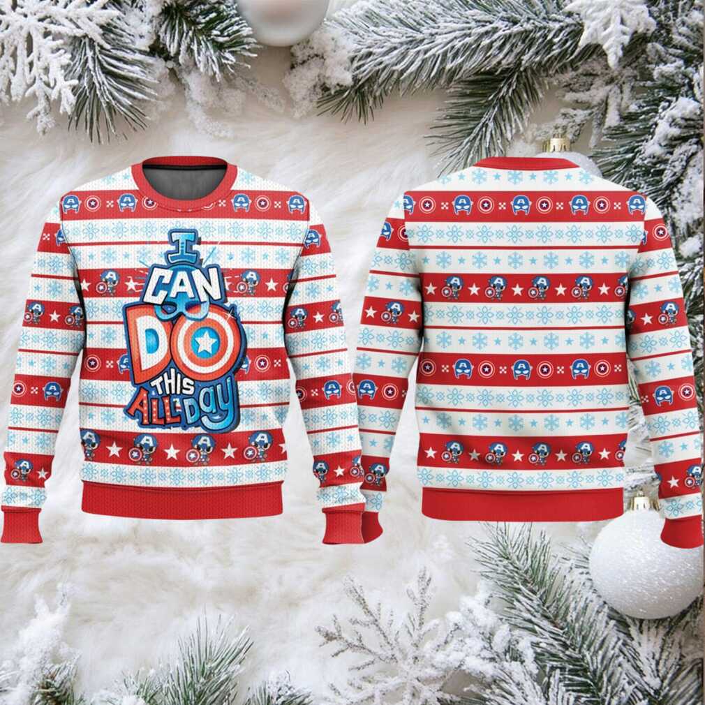 Captain America I Can Do This All Day Ugly Christmas Sweater Captain America I Can Do This All Day Ugly Christmas Sweater
