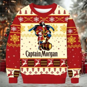 Captain Morgan Christmas Ugly Sweatshirt Captain Morgan Christmas Ugly Sweatshirt