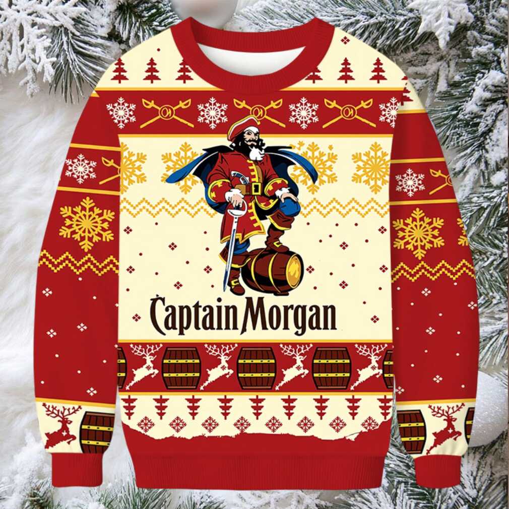 Captain Morgan Christmas Ugly Sweatshirt Captain Morgan Christmas Ugly Sweatshirt