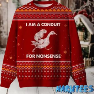 Capybara I Am A Conduit For Nonsense Ugly Christmas Sweater