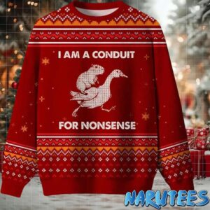 Capybara I Am A Conduit For Nonsense Ugly Christmas Sweater